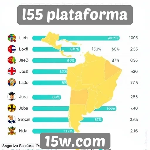 Estatísticas de usuários na l55 plataforma em ascensão